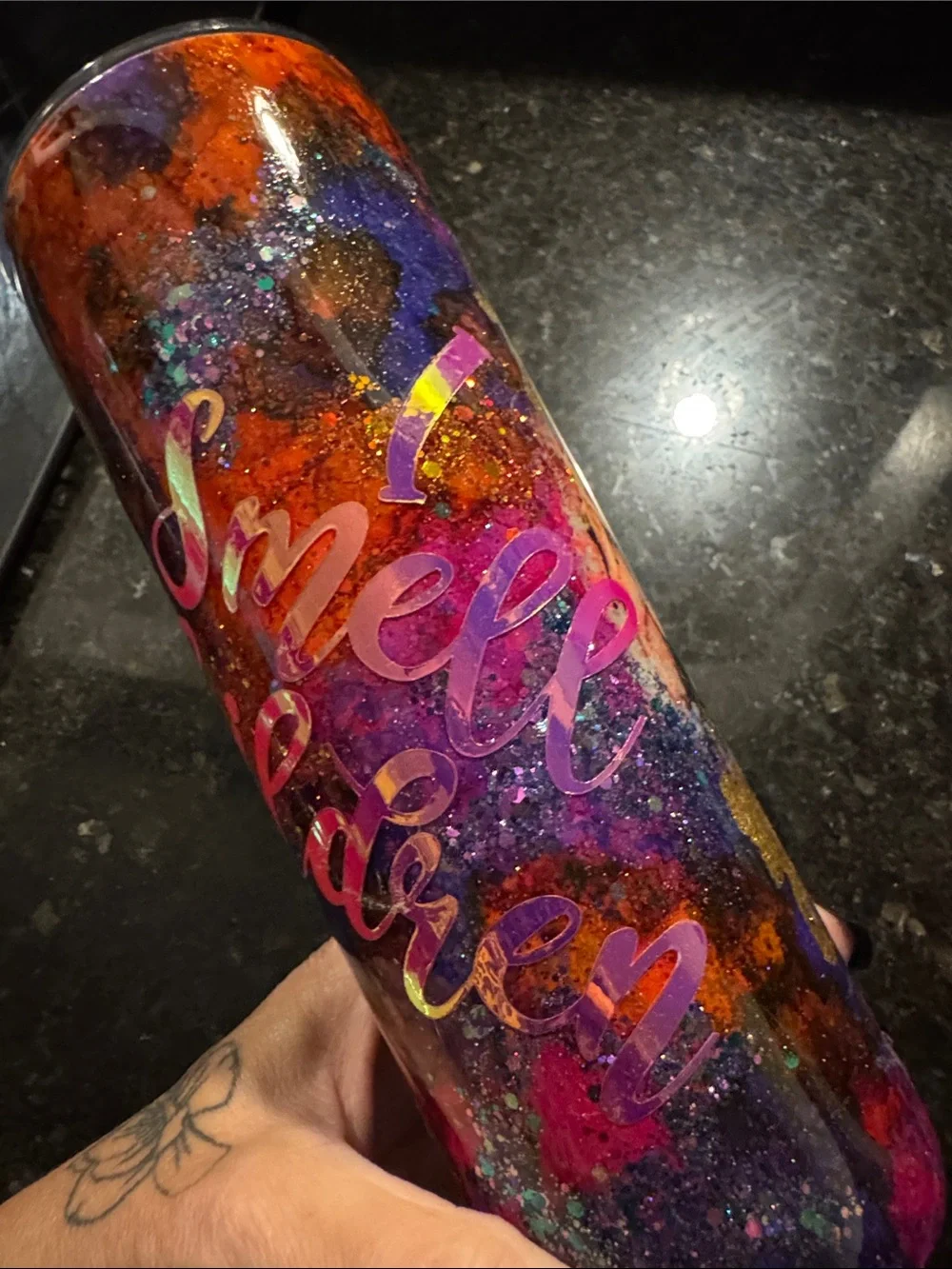 Hocus Pocus  Galaxy-Inspired Home Tumbler - Pink, Purple & Orange